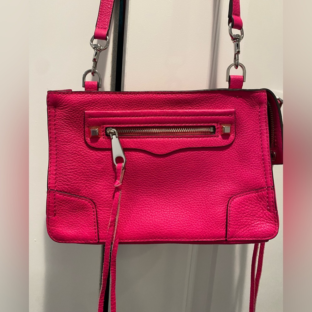 Rebecca Minkoff tassel bag, bright neon pink, perfect condition